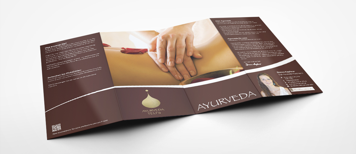 ayurveda telfs folderdesign vorderseite