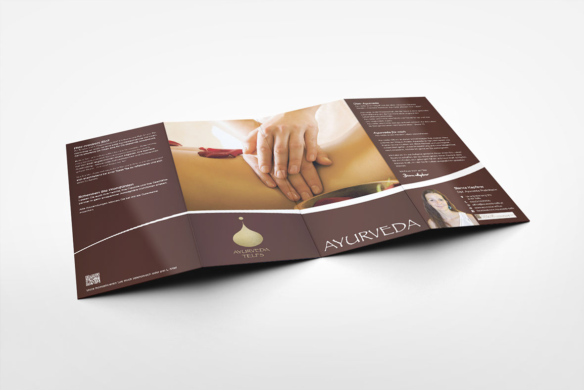 ayurveda telfs folderdesign vorderseite